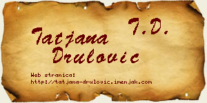 Tatjana Drulović vizit kartica